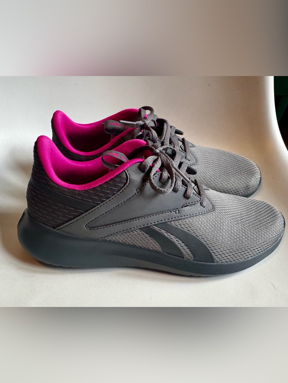 Reebok Lite Plus 2.0 Gray & Pink Athletic Sneakers